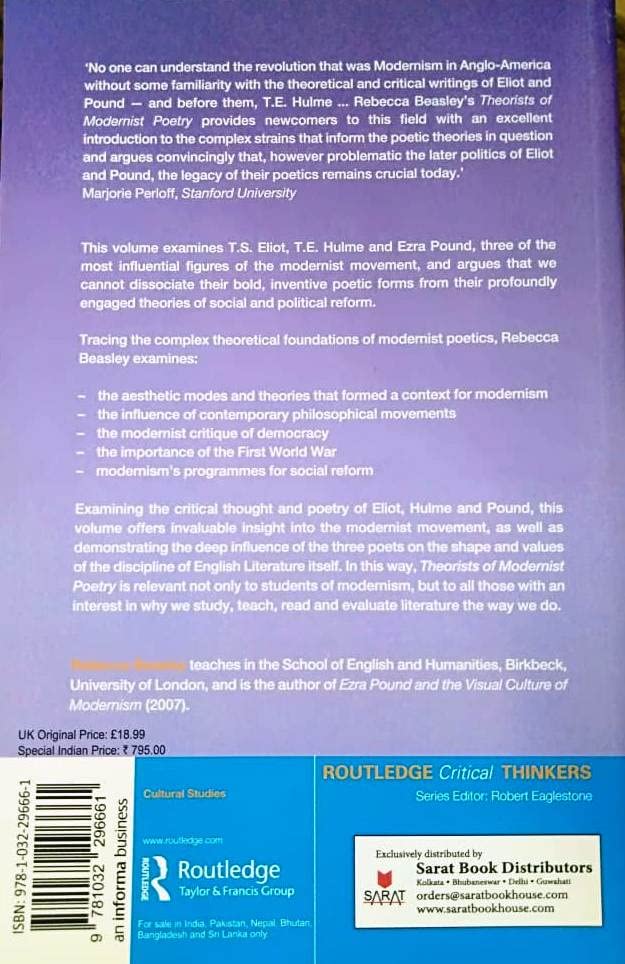 Theorists of Modernist poetry [Paperback] Rebecca Beasley - Retail Maharaj