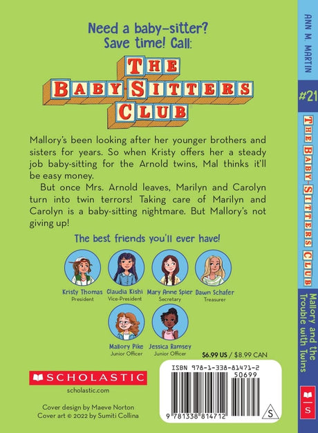 Baby-Sitters Club #21: Mallory and the Trouble with Twins (Netflix Edition) - Retail Maharaj