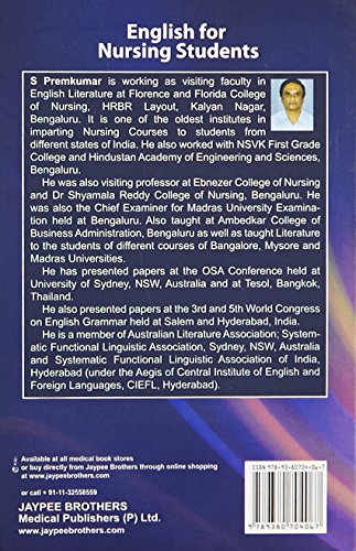 ENGLISH FOR NURSING STUDENTS