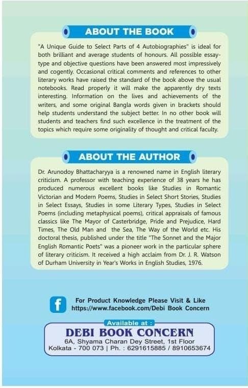 A Unique Guide To Select Parts Of 4 Autobiographies (English Version) - Retail Maharaj