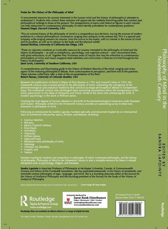 Philosophy of Mind in the Nineteenth Century - Retail Maharaj