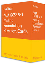 AQA GCSE 9-1 Maths Foundation Revision Cards: Ideal for the 2024 and 2025 exams (Collins GCSE Grade 9-1 Revision)