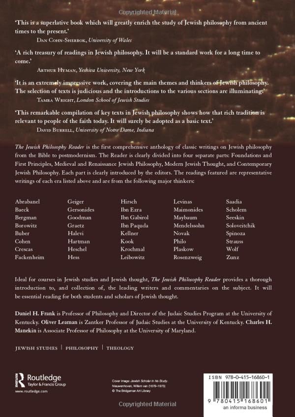 The Jewish Philosophy Reader - Retail Maharaj