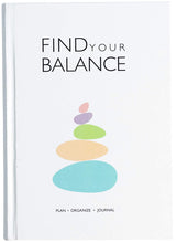 Find Your Balance Undated Planner Journal | Gratitude Journal with Habit Tracker & Mood Tracker | Includes Journaling Stickers | Undated | 4 Months - 300 Pages | (Stone White) - Retail Maharaj