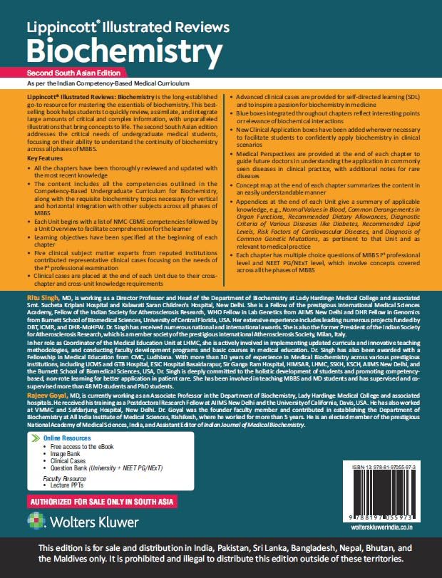 Lippincott's Illustrated Reviews - Biochemistry, 2nd South Asian ed