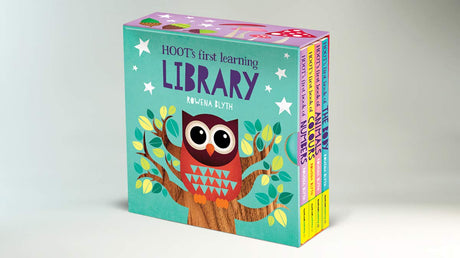 Hoot's First Learning Library - Box Set of Four Bold, Bright, Colourful and Sturdy Board Books (Hoot Books) - Retail Maharaj