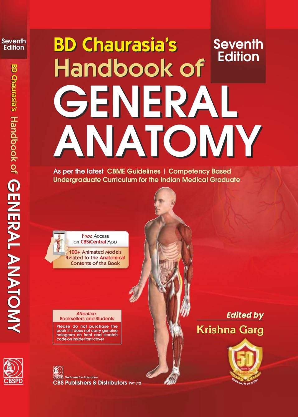BD Chaurasia’s Handbook of General Anatomy 7/e