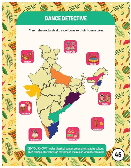 Hello India! A Fun India Activity Book: States And Union Territories - Retail Maharaj