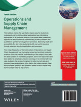 Operations and Supply Chain Management, 10ed, An Indian Adaptation