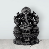 Ganesha Murti - 8 x 6 Inches | Soft Stone Vinayakar Idol / Ganapathi Sculpture For Home Decor - Retail Maharaj