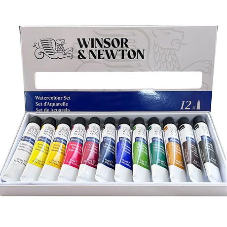 Winsor & Newton Introductory Watercolor Set of 12 Tubes - Retail Maharaj