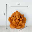 Ganesh Statue - 7 x 4 Inches | Wooden Polish Statue/ Vinayaka Idol / Ganesh Idol for Pooja - Retail Maharaj