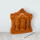 Murugar with Valli Deivanai Statue with Arch - 8 x 8 Inches | Wooden Polish Murugan Valli Deivanai Statue for Pooja