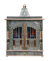 Ghar Mandir: Wall-Hung Aluminium & Copper Mandir (28" x 21")