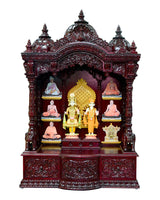 Ghar Mandir - Sag Wood (Teak Wood) with Cherry Polish (66" x 42")