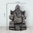 Ganesh Murti - 4 x 2.75 Inches | Black Stone Vinayagar Idol/ Ganpati Murti for Pooja - Retail Maharaj