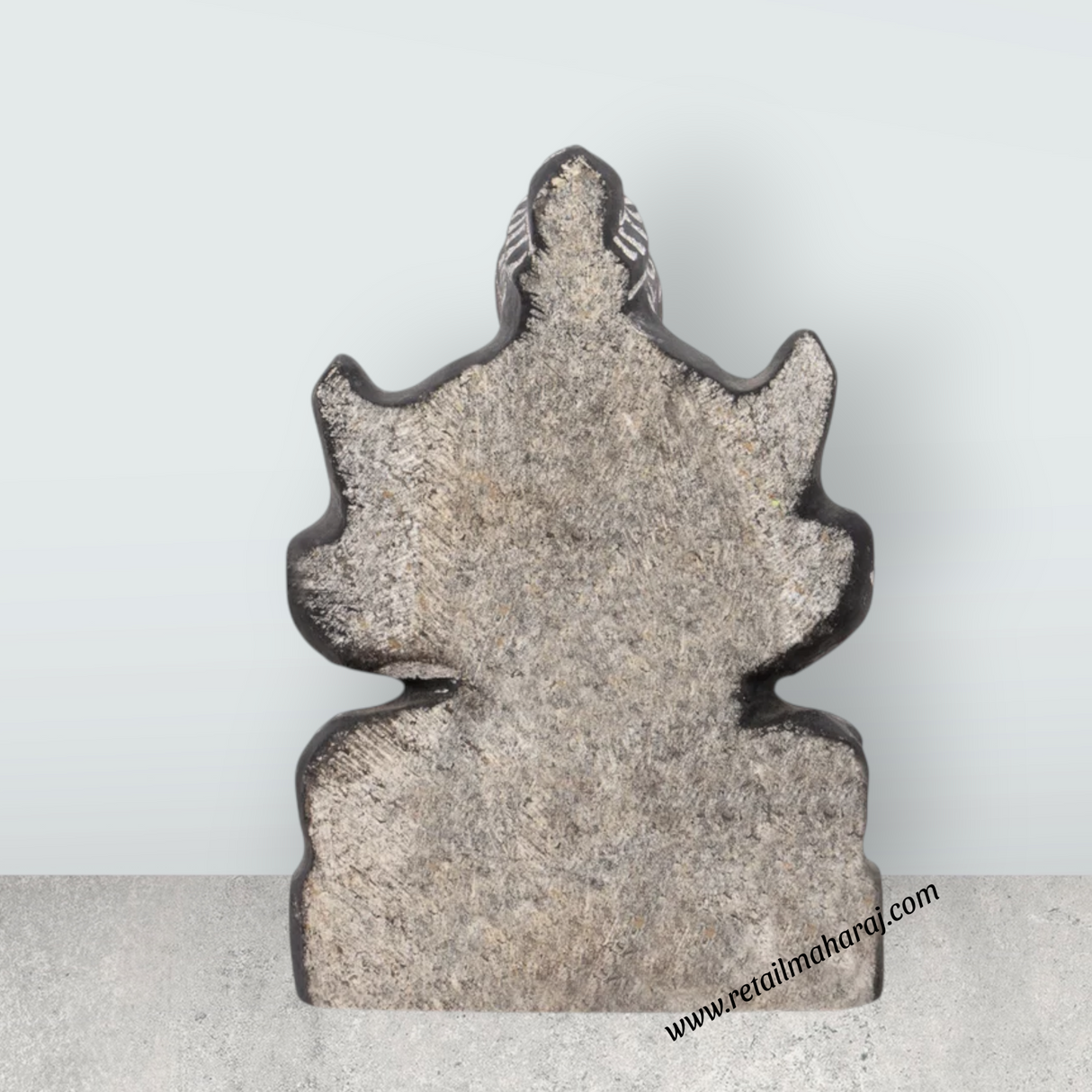 Ganesh Murti - 4 x 2.75 Inches | Black Stone Vinayagar Idol/ Ganpati Murti for Pooja - Retail Maharaj