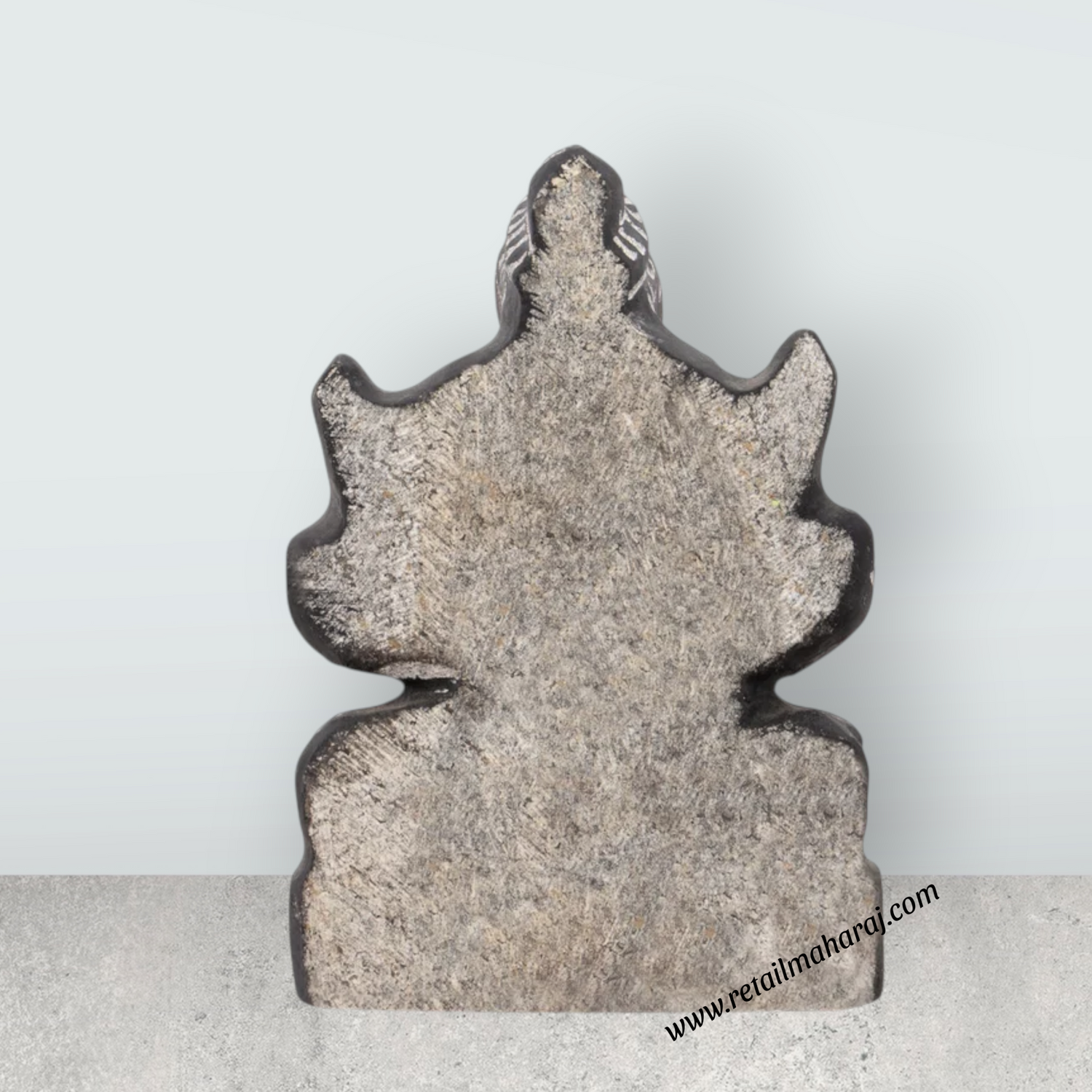 Ganesh Murti - 4 x 2.75 Inches | Black Stone Vinayagar Idol/ Ganpati Murti for Pooja - Retail Maharaj