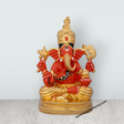 Mukut Ganesh Murti - 4.5 x 3 Inches | Ceramic Sculpture/ Vinayaka Statue/ Ganpati Idol for Pooja/ 250 Gms - Retail Maharaj