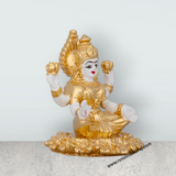 Lakshmi Idol - 3 x 2 Inches | Ceramic Sculpture/ Lakshmi Murti/ Laxmi Murti for Pooja/ 65 Gms Approx - Retail Maharaj