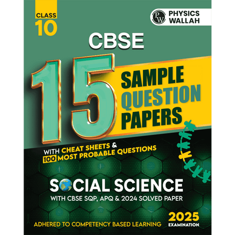 CBSE 15 New Pattern Sample Question Papers Class 10 Social Science For 2025 Exam with 50 Percent Competency Based Questions 100 Most Probable Questions - Retail Maharaj