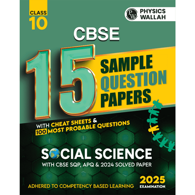 CBSE 15 New Pattern Sample Question Papers Class 10 Social Science For 2025 Exam with 50 Percent Competency Based Questions 100 Most Probable Questions - Retail Maharaj