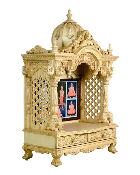 Ghar Mandir - Sevan Wood (Natural Colour) - Retail Maharaj