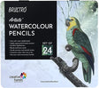 Brustro Watercolor Pencils Set of 24 for Drawing Sketching and Art Blending - Retail Maharaj