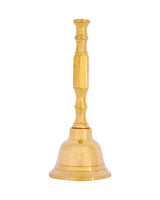 Small Puja Bell with Brass Handle – Bronze Bell for Spiritual Rituals