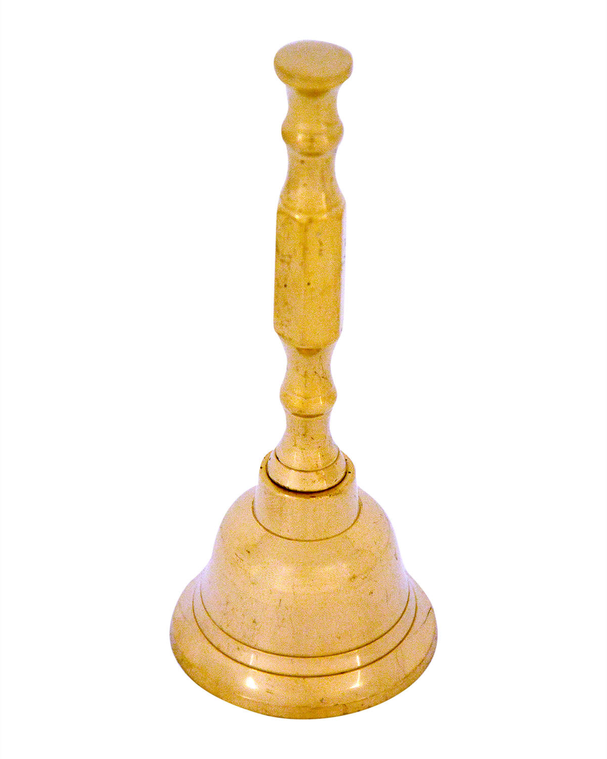 Small Puja Bell with Brass Handle – Bronze Bell for Spiritual Rituals