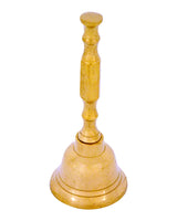 Small Puja Bell with Brass Handle – Bronze Bell for Spiritual Rituals
