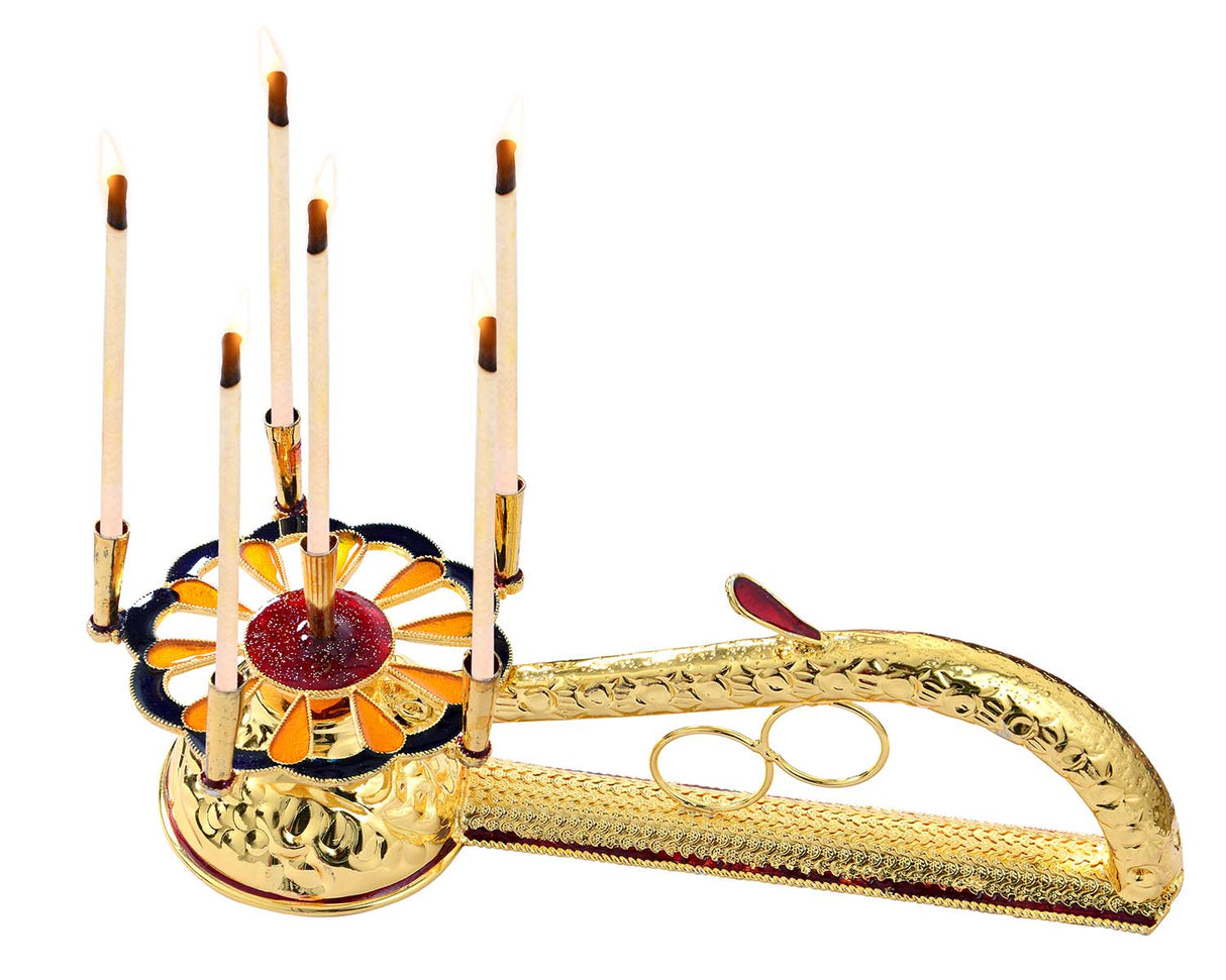 Aarti Diya Stand Deluxe 6 Diya