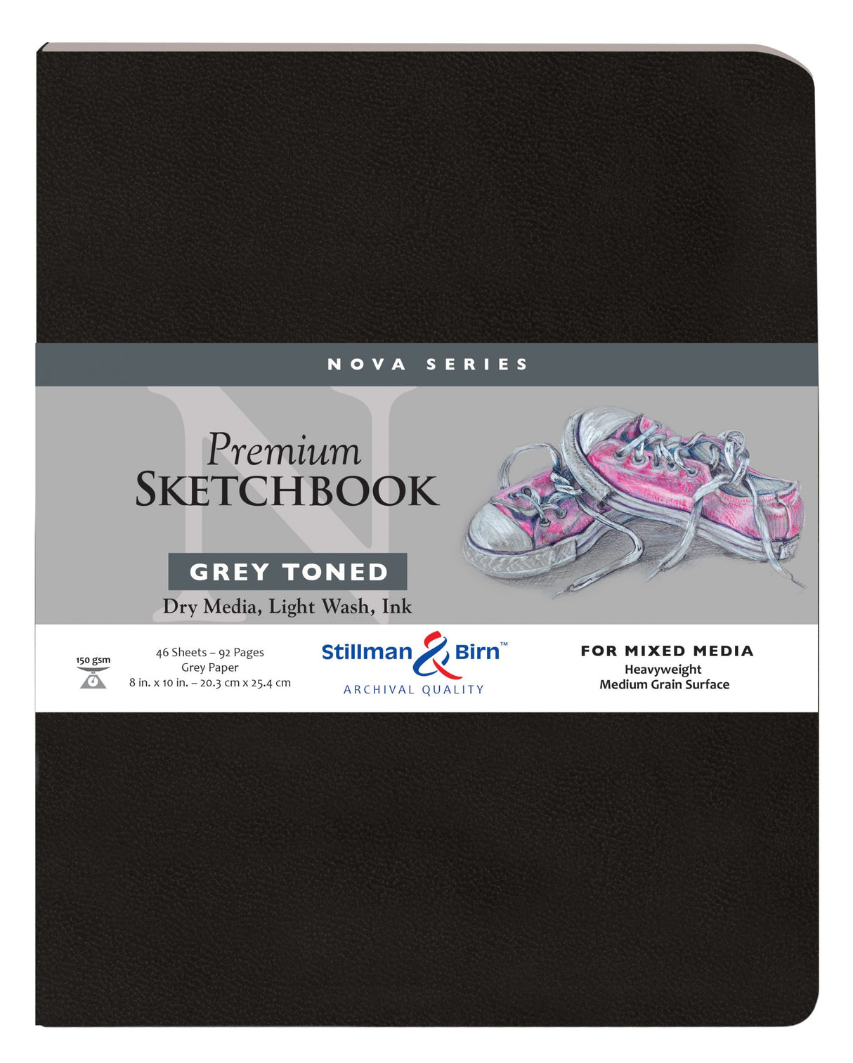Stillman Birn Grey Nova Series Medium Grain Sketchbook Open Stock
