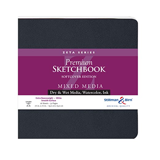 Stillman Birn Zeta Series Extra Heavyweight Smooth Paper Sketchbook Open Stock