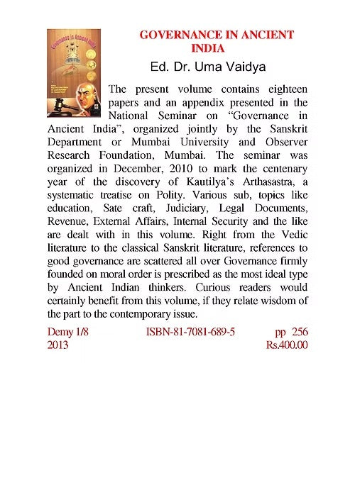 GOVERNANCE IN ANCIENT INDIA - Retail Maharaj