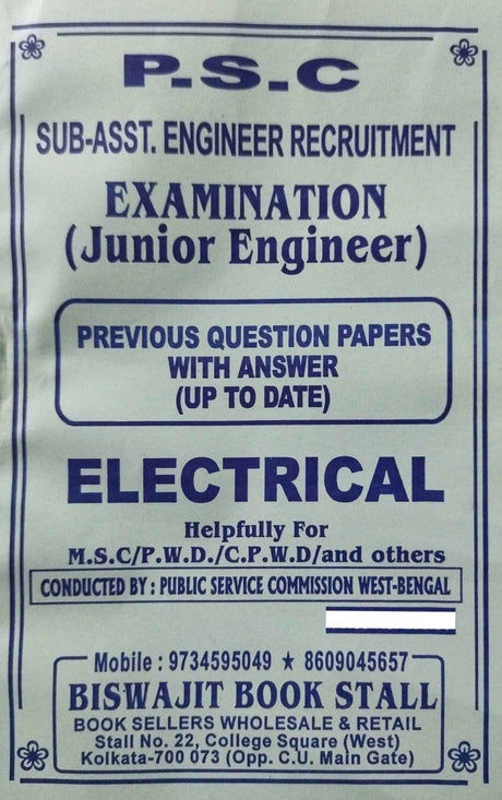 WB P.S.C Sub Assistant Engineer Recruitment (Junior Engineer ELECTRICAL) Previous Years Questions with Answers (English Version) - Retail Maharaj