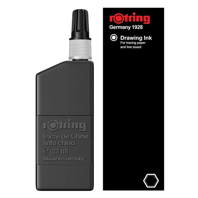 Rotring Isograph and Variant Drawing Ink 23 ml Bottle Black