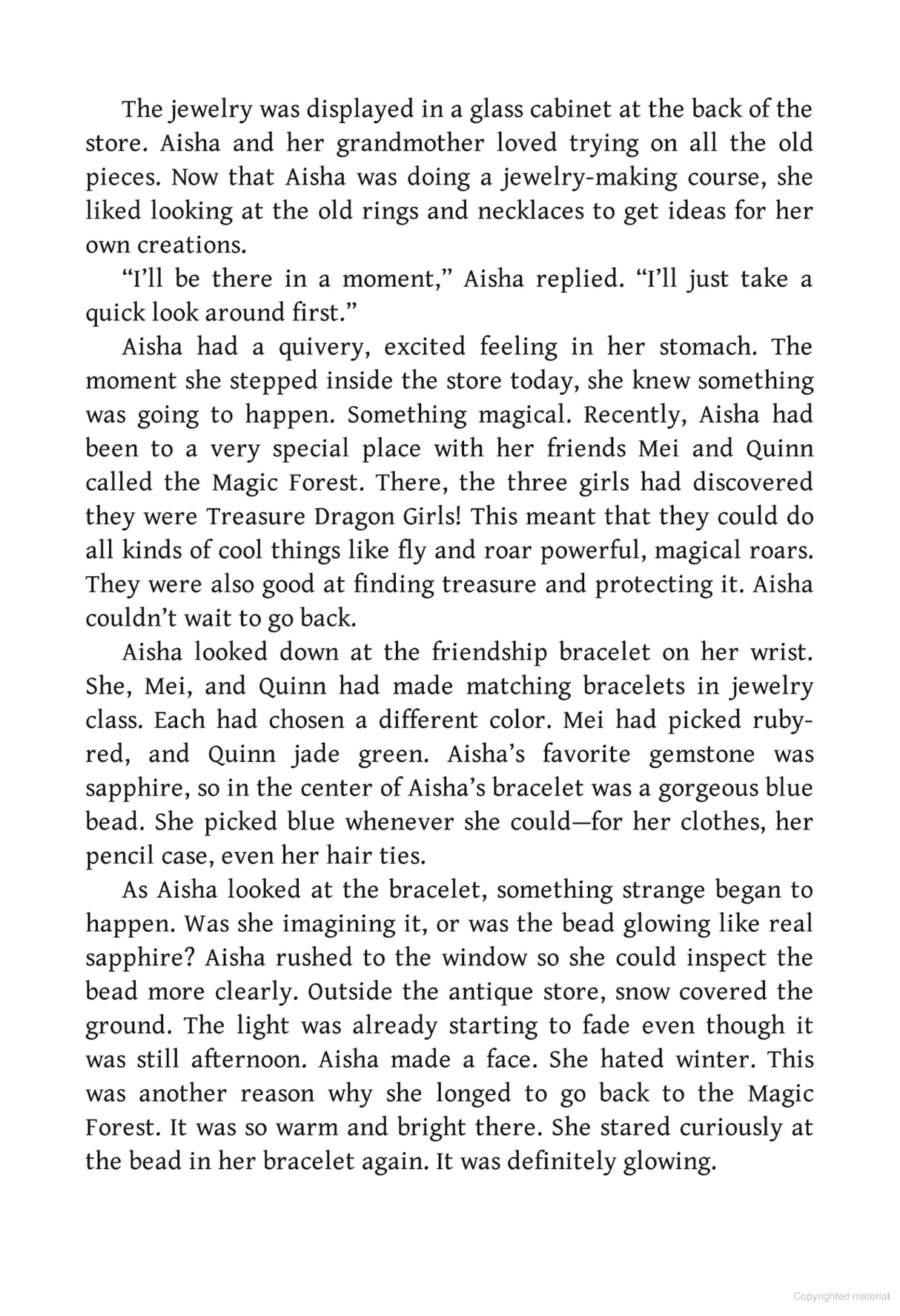 DRAGON GIRLS #5: AISHA THE SAPPHIRE TREASURE DRAGON