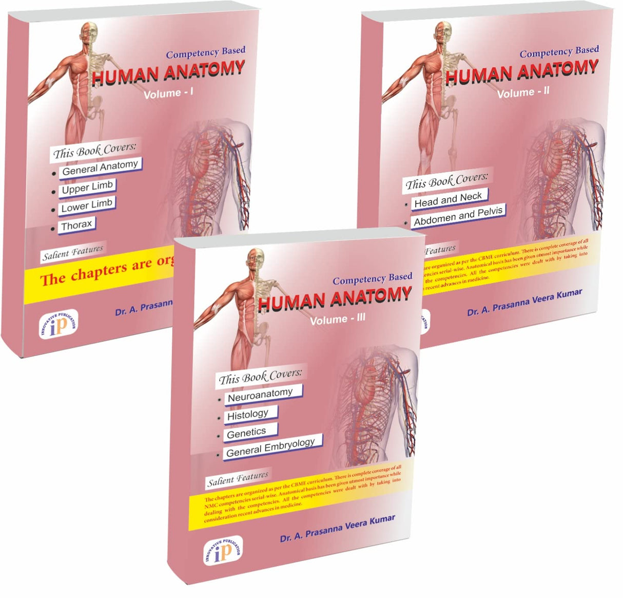 Competency Based Human Anatomy Set of 3 Volumes - Retail Maharaj