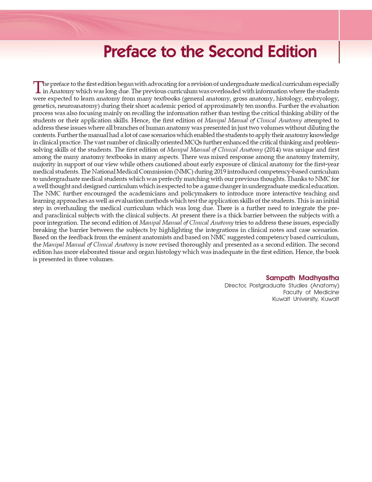 Manipal Manual of Clinical Anatomy Volume 2 , 2nd ed.