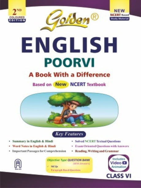 Golden English Study Material Based on NEW NCERT Poorvi For Class 6 | For CBSE 2026 Exams | Summary | Solved NCERT Textual Question | Exam Oriented & Objective Type Question | MCQs | Video Animation - Retail Maharaj