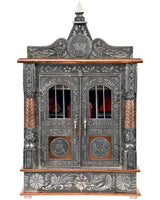 Ghar Mandir: Wall-Hung Aluminium & Copper Mandir (25" x 15")