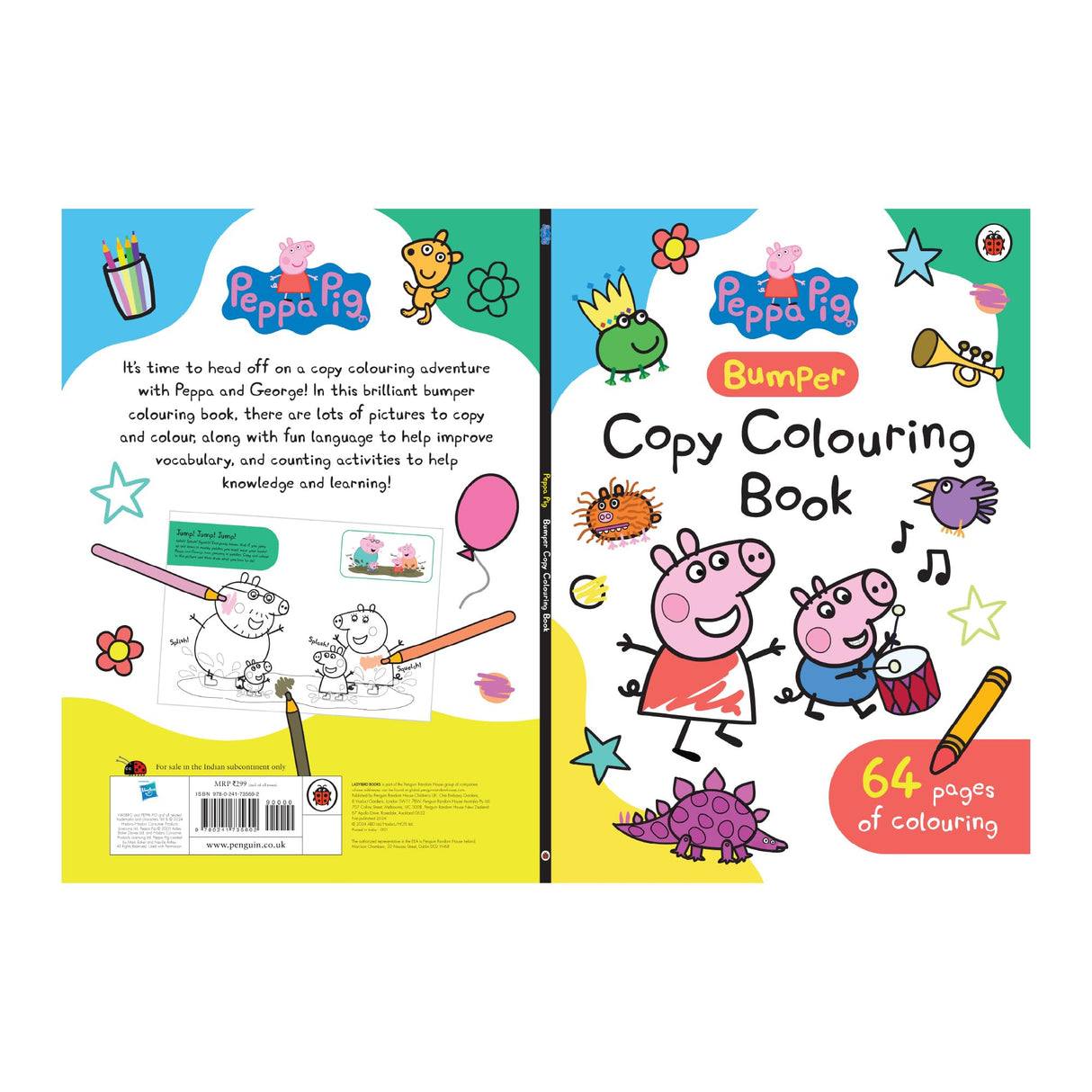Peppa Pig: Bumper Copy Colouring Book | 64 Pages of Copy Colouring Fun | Activity Book for Toddlers | Ages 3+