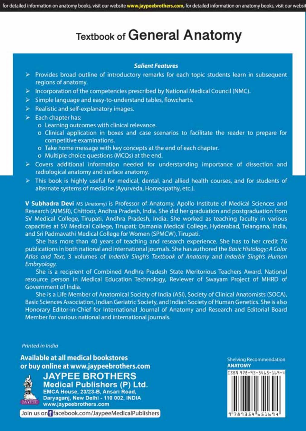 TEXTBOOK OF GENERAL ANATOMY