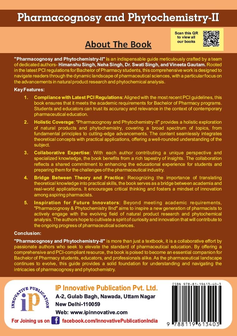 Pharmacognosy and Phytochemistry-II