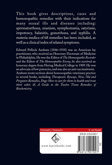Sexual Ills and Diseases - A Popular Manual Based on the Best Homeopathic Practice and Textbooks - Retail Maharaj