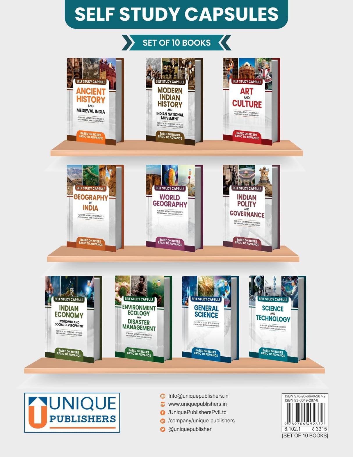 Self Study Capsules Complete Set, 10 Books Collection for UPSC and Civil Services Exam Preparation, Basic to Advanced Level