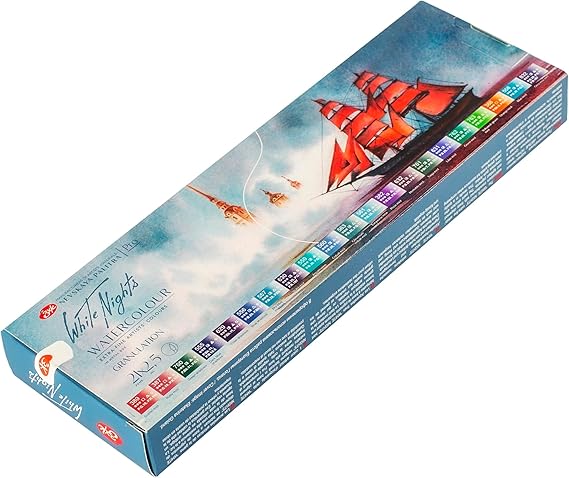 White Nights Granulating Watercolour 21 Full Pans Set