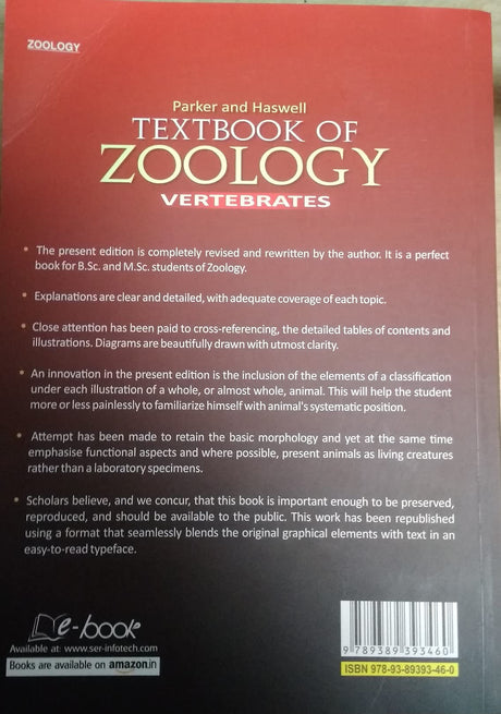 PARKER AND HASWELL TEXTBOOK OF ZOOLOGY VERTIBRATES & INVERTIBRATES VOL 2, 8TH EDITION - Retail Maharaj