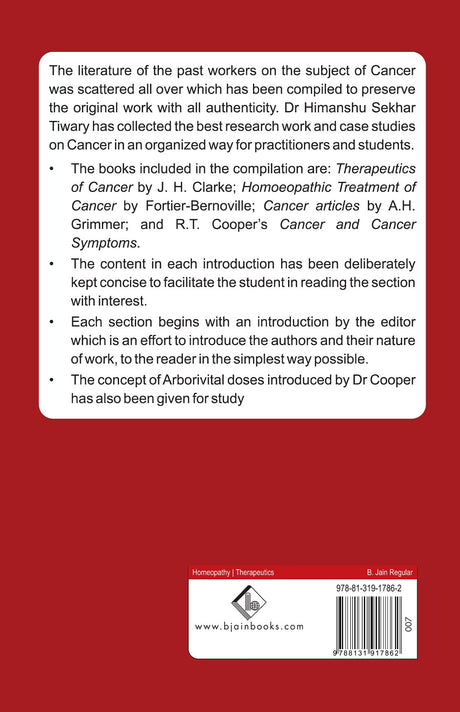 Homeopathic Therapeutics of Cancer from the Master of Homeopathy - Retail Maharaj